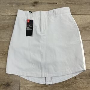 NWT Under Armour Golf Women's UA Links Skort Gray & White XS Extra Small Pockets